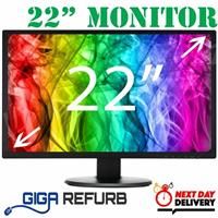 HP 22" LCD TFT PC Movie Gaming CCTV VGA Monitor