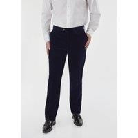 Men’s Soft Velvet Trousers Classic Dinner Part Tailored Fit Dress Pants[40] Navy