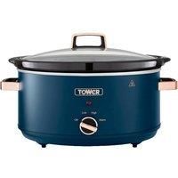 Tower Cavaletto T16043MNB 300W 6.5L Slow Cooker Midnight Blue & Rose Gold - NEW