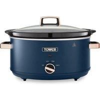 Tower Cavaletto T16043MNB 300W 6.5L Slow Cooker Midnight Blue & Rose Gold - NEW