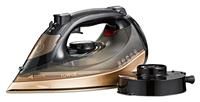 Tower T22022GLD Ceraglide 360 Cord Cordless Steam Iron with Rapid Heat-Up and Recharge, 2800W, Black and Gold