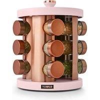 Tower Cavaletto 12 Jar Rotating Spice Rack - Pink