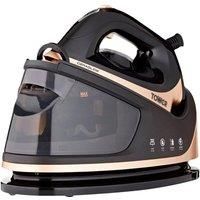 Tower T22023GLD Ceraglide Steam Generator Iron, 3 Bar Pressure, 2700W, 1.2 Litre Detachable Water Tank, 80g/min Continuous Steam, Vertical Steam, Champagne Gold & Black