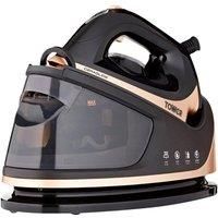 Tower T22023GLD Ceraglide Steam Generator Iron, 3 Bar Pressure, 2700W, 1.2 Litre Detachable Water Tank, 80g/min Continuous Steam, Vertical Steam, Champagne Gold & Black