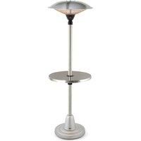 Tower T978521 Free Standing Patio Heater and Table, 2000W, Stainless Steel