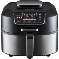 Tower T17086 Vortx 5 in 1 Air Fryer and Grill with Crisper, 5.6L, Black