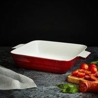 Barbary & Oak BO875003RED Foundry 26cm Ceramic Square Oven Dish, Bordeaux Red