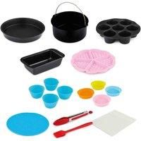 Tower T17038011 Vortx 17-Piece Air Fryer Oven Baking Bundle with Waffle Mould, Tartlet Moulds and Loaf Tin