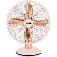 Tower Cavaletto T611000P 12" Metal Desk Fan, Rose Gold and Pink - Brand New