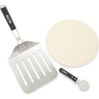 Tower T932025 3pc BBQ Pizza Tool Set Pizza Stone,Cutter,Paddle, for 12” Pizza’s