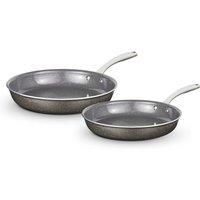Tower T900202 Cerastone Pro Forged Aluminium 2 Piece Frying Pan Set with Riveted Steel Handles, Non-stick Coating, Graphite