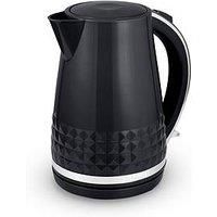 Tower T10075BLK Solitaire Kettle with 360° Swivel Base Cord Storage 1.5L 3KW Black and Chrome Accents