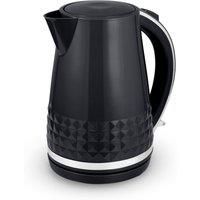 Tower T10075BLK Solitaire Kettle with 360° Swivel Base Cord Storage 1.5L 3KW Black and Chrome Accents