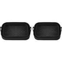 TOWER T843091 2-piece Non-Stick Silicone Foldable Tray Set - Black, Black
