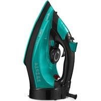 Tower T22022TL Ceraglide 360° Cord/Cordless Steam Iron with Rapid Heat-Up and Recharge, 2800W, Black and Teal