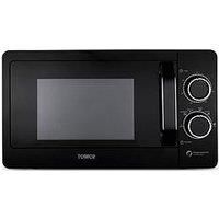 Tower T24042BLK Microwave Oven in Black 20 Litre 800W Mirror Door