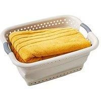 Tower T969012MSH Collapsible Laundry Basket with Pop-Up Design, 16L, Latte
