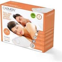 Carmen C81196 Double Heated Under Blanket with Overheat Protection, 70W, White