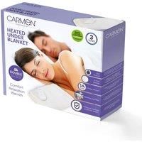 Carmen C81193 Double Heated Under Blanket with Overheat Protection, 70W, White