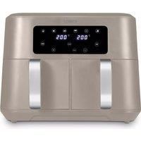 Tower T17137MSH Vortx 8.5L Dual Basket Air Fryer with Dual Cook Function, 2400W, Latte & Chrome