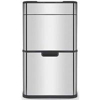 Tower T938021SS Ozone Recycling Sensor Bin, 50L, Complete Recycling System, Hands Free Opening, Carbon Filter, Stainless Steel
