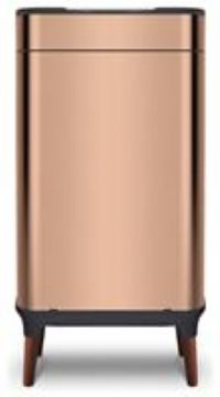 Tower T938022COP Ozone Sensor Bin with Legs, Large 65L, Hands Free Opening, Carbon Filter, Copper