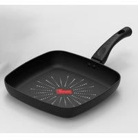 Tower T700307 SmartStart Classic 26cm Aluminium Grill Pan with Easy Clean Aeroglide Non-Stick, Oven Safe, Long Lasting, PFOA Free, Black