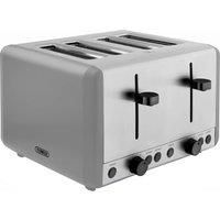 Tower T20086GRY Sera 4 Slice Toaster with 6 Browning Levels, Removable Crumb Tray, Defrost/Reheat/Cancel Functions, 1800W, Grey