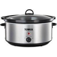 Tower Slow Cooker 6.5L Stainless Steel with 3 Settings  T16040Y