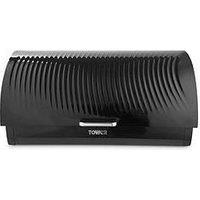 Tower T826219BLK Sonar Bread Bin, Roll Top Design, 16L Capacity, Black