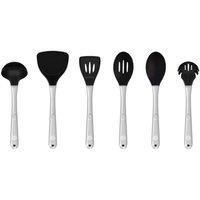 Good Food in partnership with Tower 6 Piece Silicone Utensil Set, Black GF832252