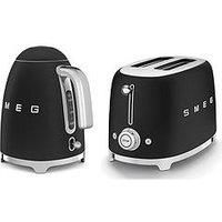 Smeg Eejb154 50S Retro Style Kettle And 2-Slice Toaster - Matte Black