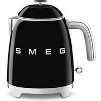 Smeg 50’s Style Retro Range Breakfast Set, 0.8L 1400W Mini Kettle and Multi-Functional Control 4-Slice 2000W Toaster, Black, KLF05BLUK/ TSF03BLUK