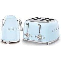 Smeg Eejb165 50S Retro Style Kettle And 4-Slice Toaster - Pastel Blue