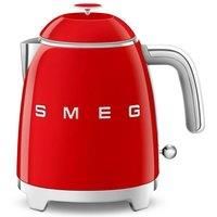 Smeg Mini-Kettle & 4-Slice Toaster Set, 50’s Style Retro, Stainless Steel Red