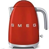 Smeg Kettle & 4-Slice Toaster Set, 50’s Style Retro, Stainless Steel, Red