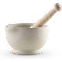 MB947003 Milton Brook Mortar and Pestle, Vitrified Porcelain, Size 1, 11.2cm Diameter, White