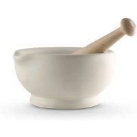 Milton Brook MB947007 Pestle and Mortar, Vitrified Porcelain, White