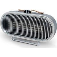 Swan SH27032 Portable Retro Ceramic Heater with 2 Heat Settings, Smart Thermostat, Digital Display, 9 Hour Timer, Remote Control, 1.5kW, Grey