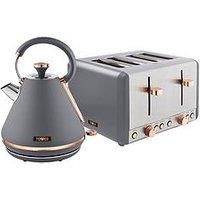 Tower Cavaletto Kettle & 4-Slice Toaster Twin Pack - Grey
