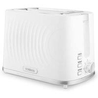 Tower T20090WHT 2-Slice Toaster with 7 Browning Levels, Defrost, Reheat & Cancel Settings, Removable Crumb Tray, 900W, White