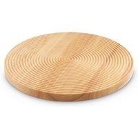 Sur La Table Round Large Chopping Board for Meats, Vegetables and Fruits, Easy to Clean, Made with FSC Certified Materials, 38.1 x 38.1 x 2.5cm, Colour Me Happy, Natural Wood