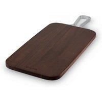 Sur La Table SLT847107 Core Rectangular Paddle Board, Serving Board, Acacia Wood, Brushed Nickel Handle, Walnut Colour