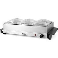 TOWER T16151 4 Tray Buffet Server - Silver