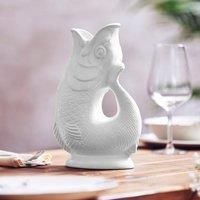 Wade WA967803WHT Fish Jug, Earthenware, Iconic UK Heritage, Made in Stoke-on-Trent, 1.2L, White