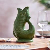 Wade WA967803GRN Original Gurgle Jug, Earthenware, Iconic UK Heritage, Made in Stoke-on-Trent, 1.2L, Forest Green
