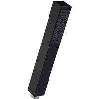 nuie HO410 Accessories Modern Bathroom Square Minimalist Shower Single Function Handset, 231mm, Matt Black