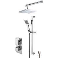 Nuie Windon Twin Thermostatic Concealed Complete Mixer Shower Diverter Chrome
