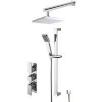 Nuie Windon Triple Thermostatic Concealed Complete Mixer Shower - Chrome