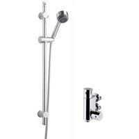 Nuie Round Vertical Bar Valve & Kit Chrome